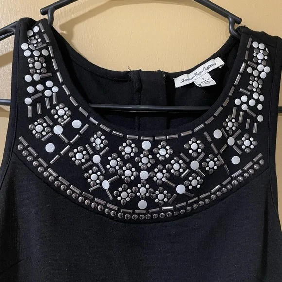 American Eagle Outfitters Elegant Black Studded Mini Dress - Picture 2 of 5
